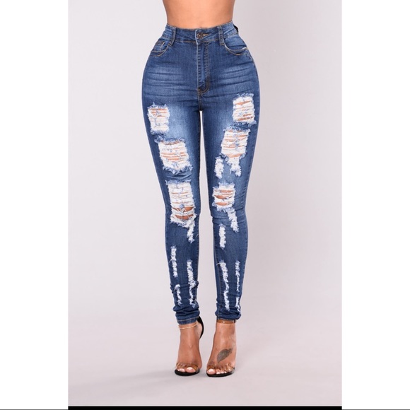 Fashion Nova Denim - Nanette High Rise Jeans - medium blue 💙